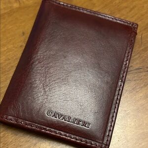 NWOT CAVALIERI Brown Leather BiFold Wallet